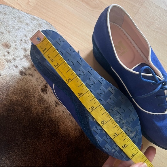 Missoni Blue Lace Up Espadrille Platform Shoes Women’s Size 6 - Picture 8 of 11